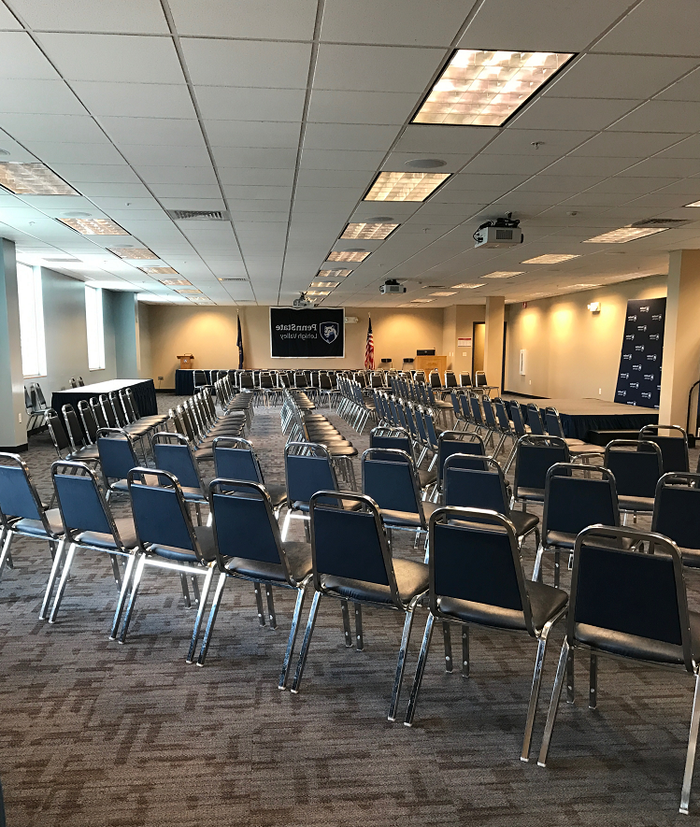 chairs in the auditorium